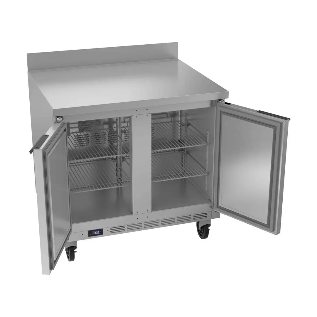Beverage Air WTR36AHC 36" 2-Section Worktop Refrigerator w/ 2 Doors, 8.5 cu. ft.