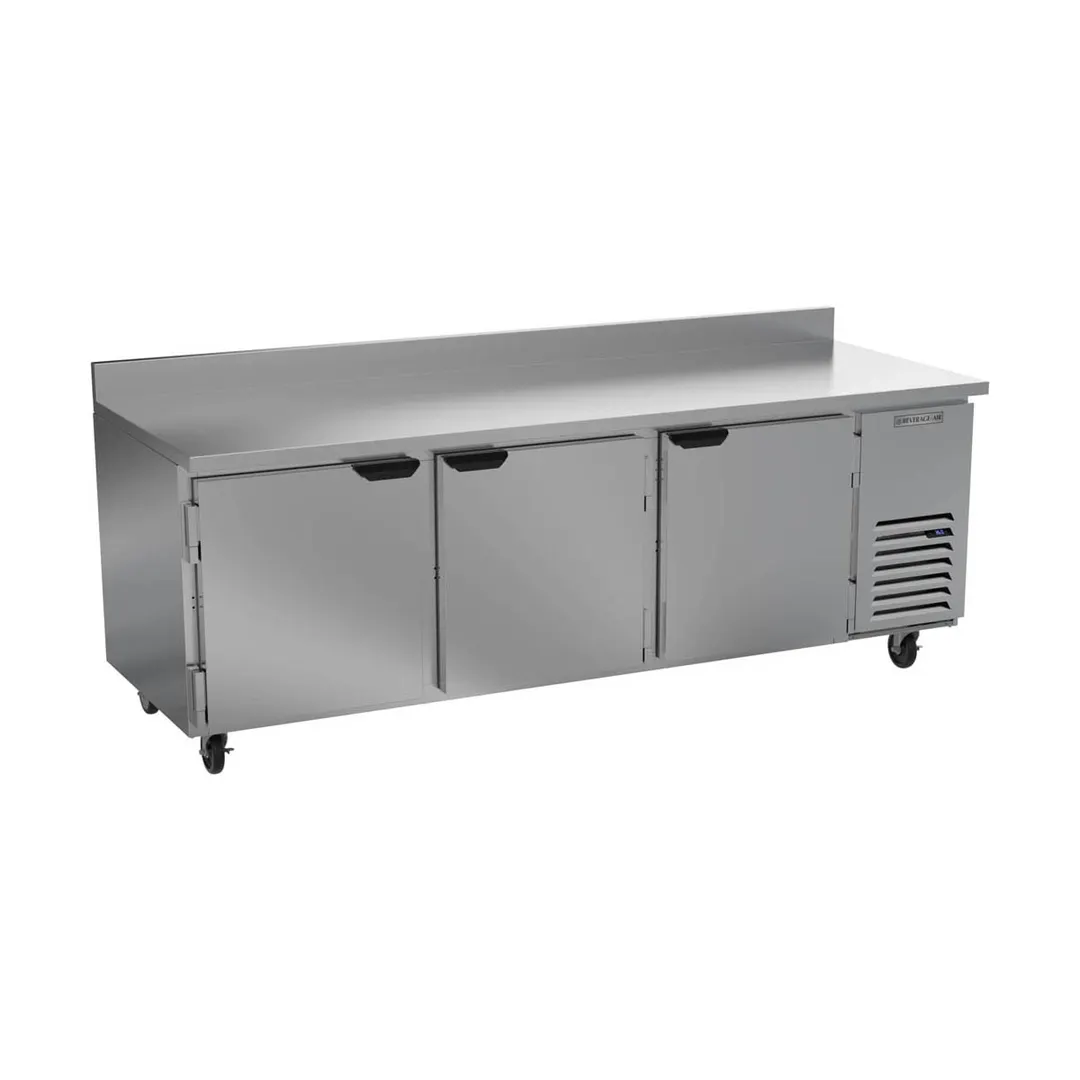 Beverage Air WTR93AHC 93" 3-Section Worktop Refrigerator w/ 3 Doors, 29.7 cu. ft.