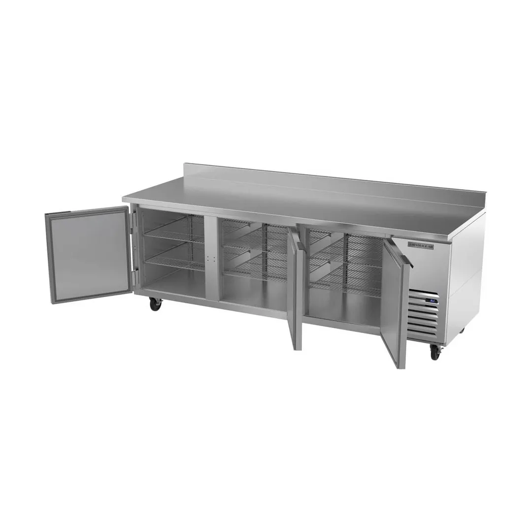 Beverage Air WTR93AHC 93" 3-Section Worktop Refrigerator w/ 3 Doors, 29.7 cu. ft.