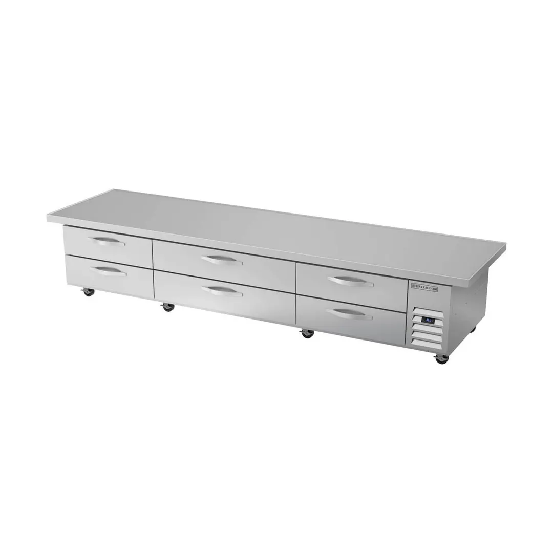 Beverage-Air WTRCS112HC-120 120" 6 Drawers Worktop Cook Stand Refrigerator w/ Marine Edge, 24 cu. ft.