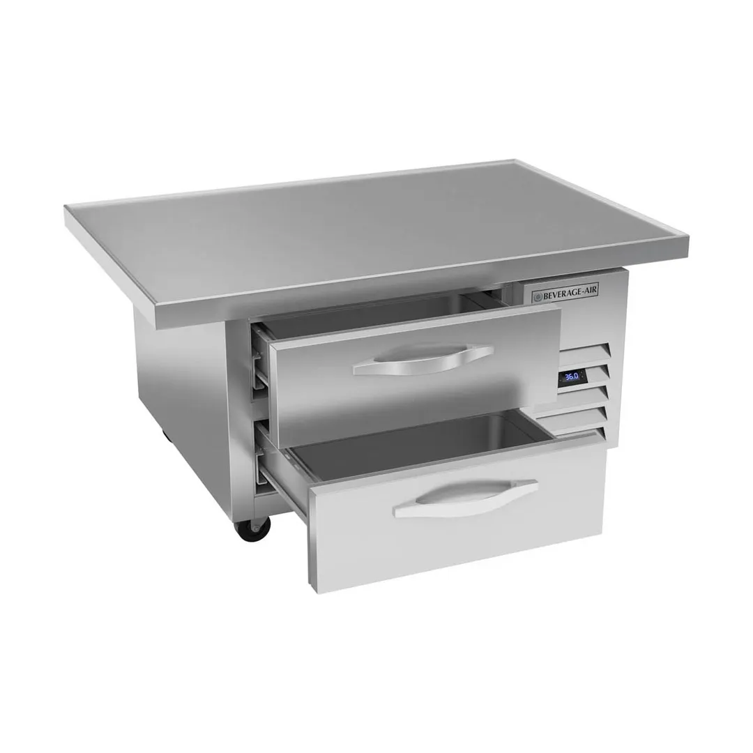 Beverage-Air WTRCS36HC-48 2 Drawers Refrigerated Chef Base w/ Marine Edge, 5,6 cu. ft.