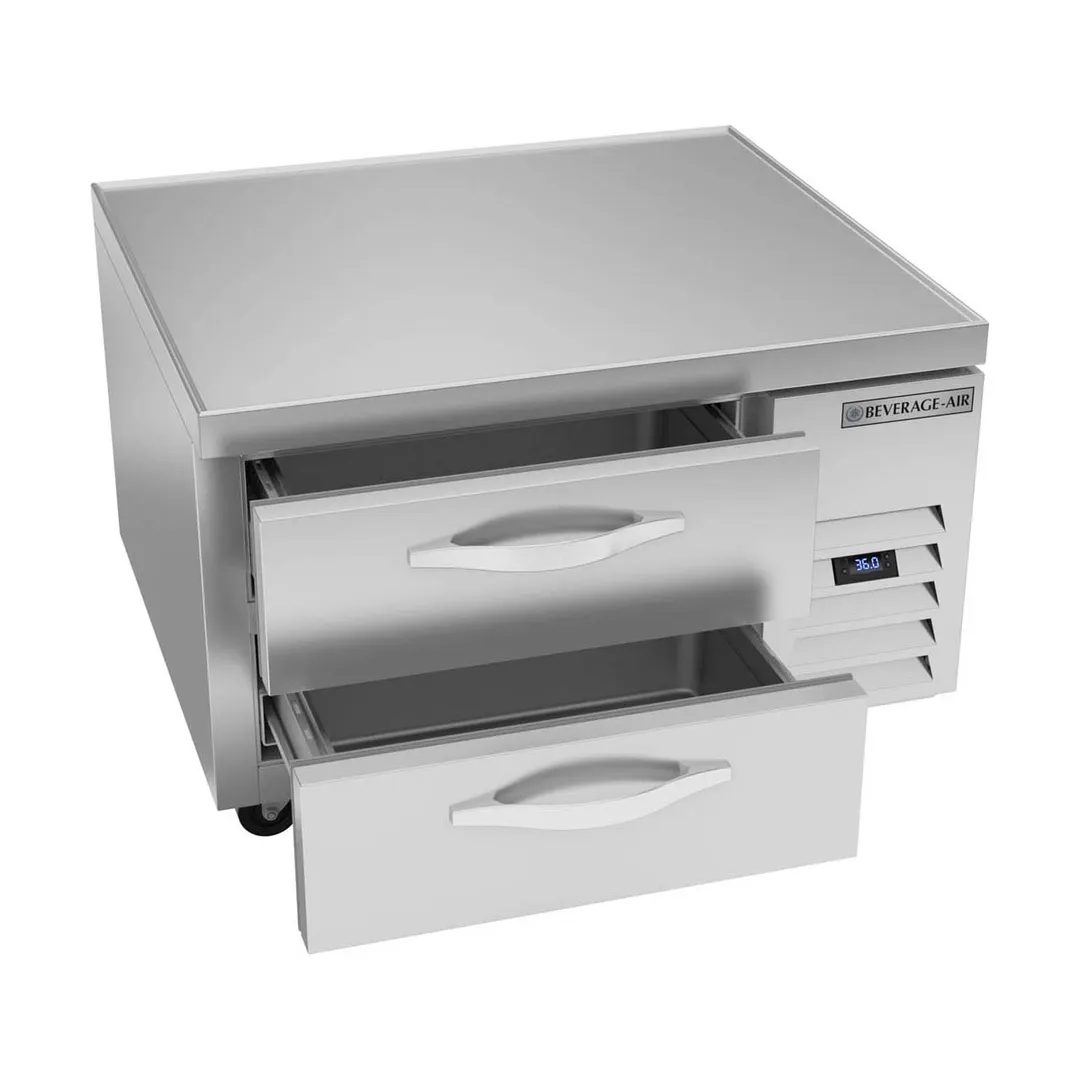 Beverage Air WTRCS36HC 36" 2 Drawers Refrigerated Chef Base w/ Marine Edge, 5,6 cu. ft.
