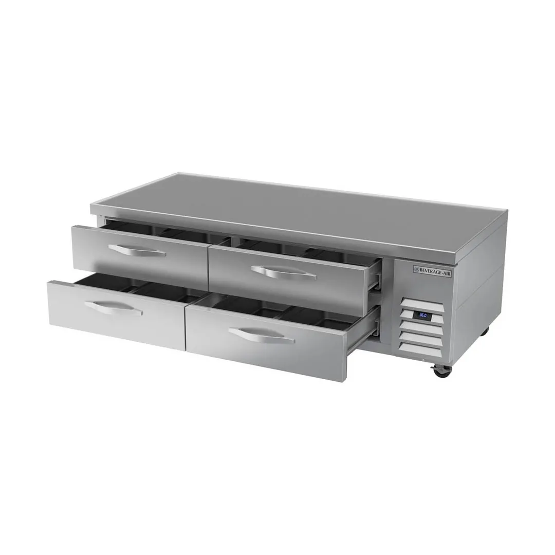 Beverage-Air WTRCS72HC 72" 4 Drawers Refrigerated Chef Base w/ Marine Edge, 14.5 cu. ft.