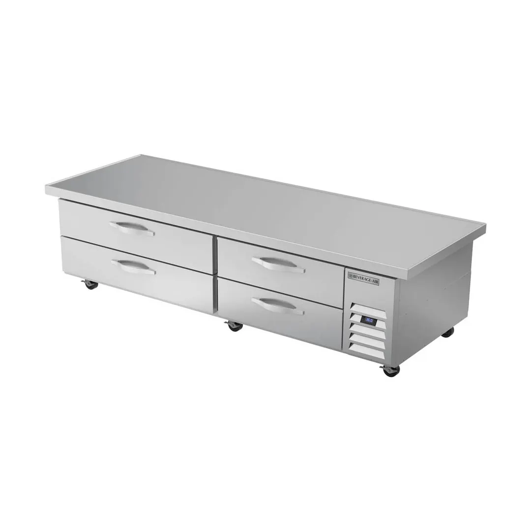 Beverage-Air WTRCS84HC-89 89" 4 Drawers Refrigerated Chef Base w/ Marine Edge, 17.5 cu. ft.