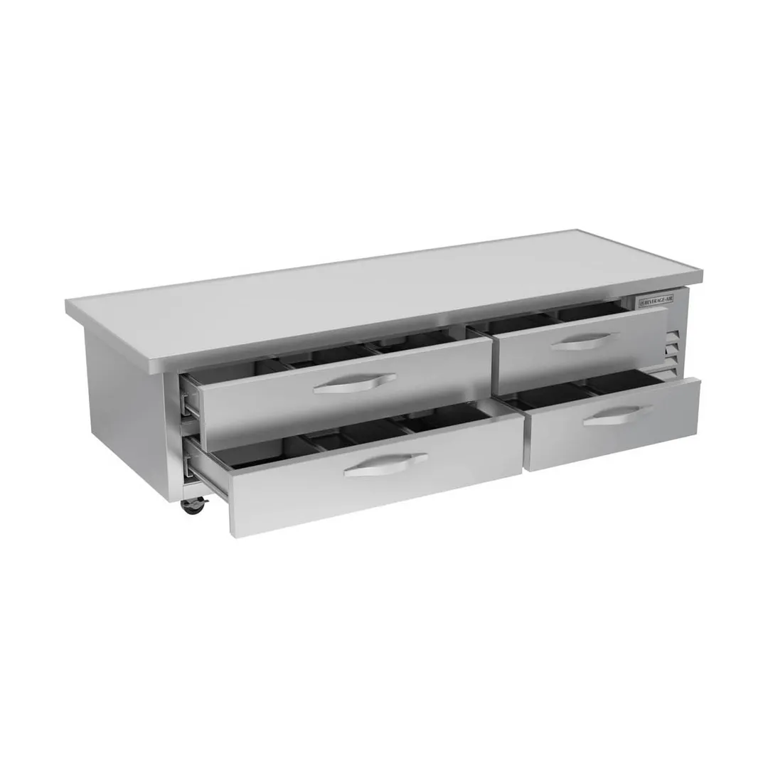 Beverage-Air WTRCS84HC-89 89" 4 Drawers Refrigerated Chef Base w/ Marine Edge, 17.5 cu. ft.