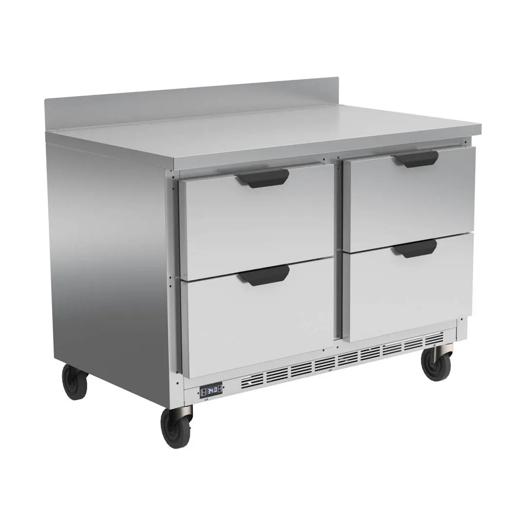 Beverage Air WTRD48AHC-4 48" 2-Section Worktop Refrigerator w/ 4 Drawers, 11.82 cu. ft.