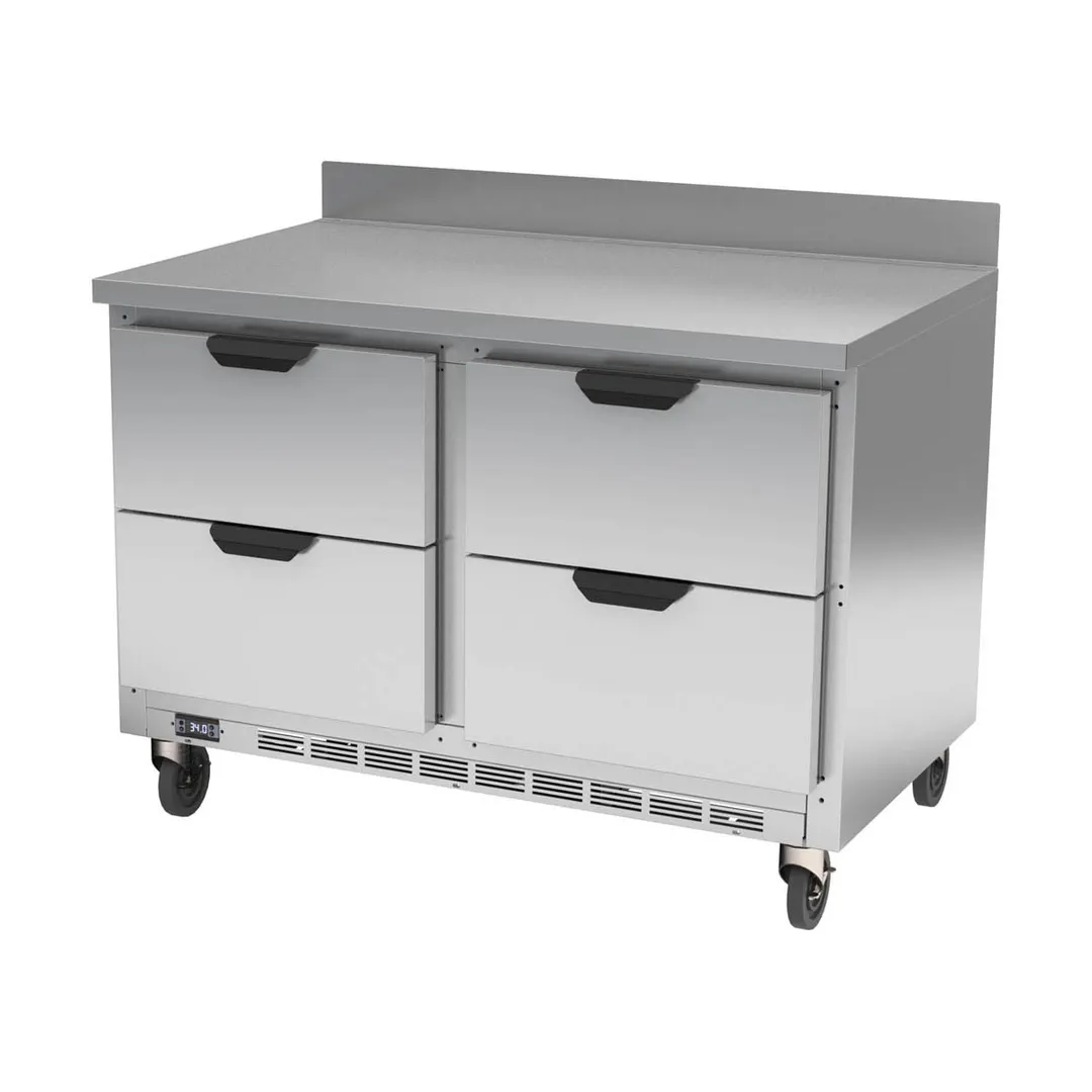 Beverage Air WTRD48AHC-4 48" 2-Section Worktop Refrigerator w/ 4 Drawers, 11.82 cu. ft.