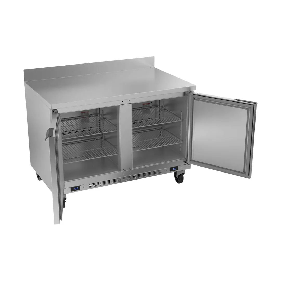 Beverage Air WTRF48AHC-1-SA-A 48" Dual Temp Worktop Freezer/Refrigerator, 2 Doors, 10.6 cu. ft.