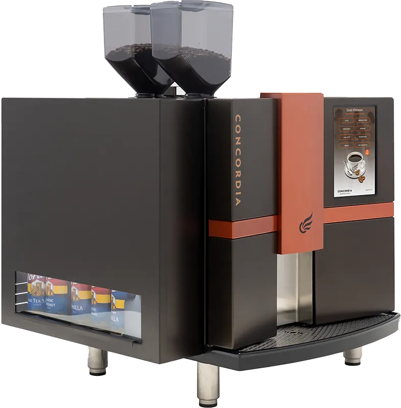 Concordia XPRESS TOUCH Espresso Cappuccino Machine w/ 2 Hoppers, Superautomatic, 150 Cups/Hr.