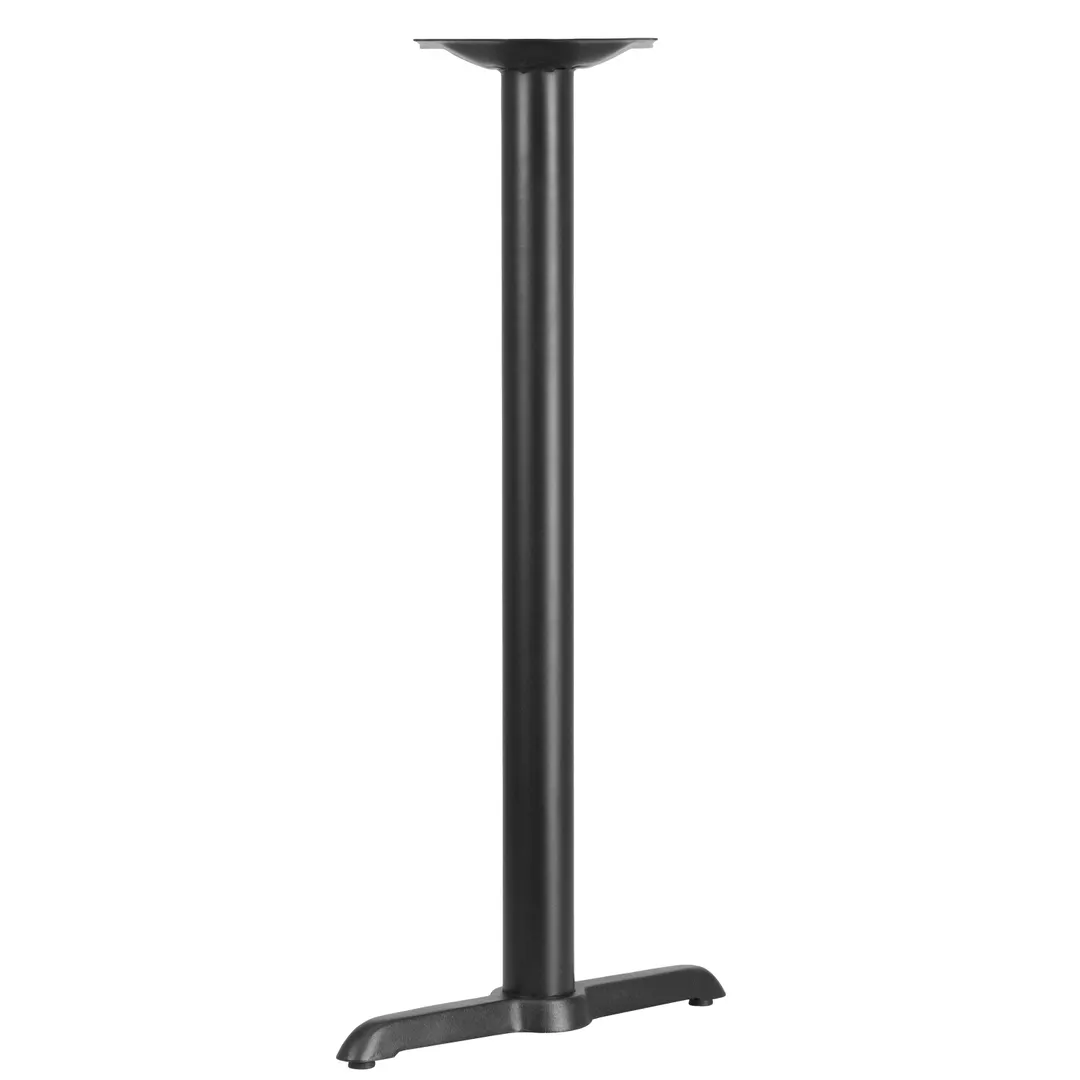 Flash Furniture XU-T0522-BAR-GG 22" T-Base Table Base, Bar Height, 42"H, Cast Iron, Black Powder Coated Finish, Pre-Welded Top Plate