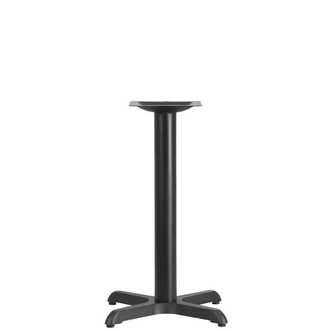 Flash Furniture XU-T2222-GG 22x22x30 Dining Height X-Base Table Base, Cast Iron, Black Powder Coat Finish