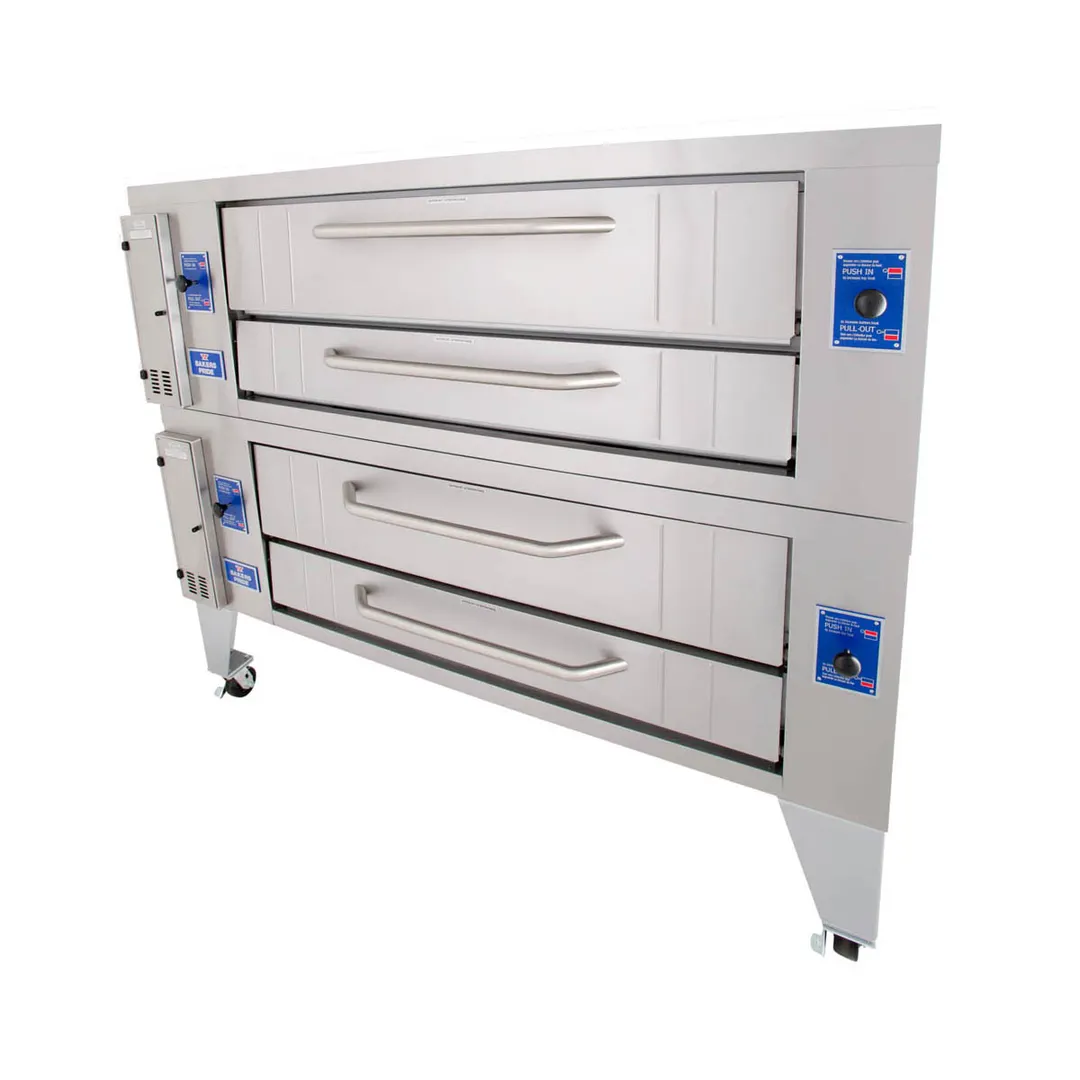 Bakers Pride Y-602 78" Gas Double Deck Pizza Oven 