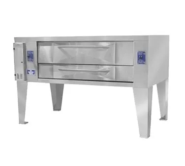 Bakers Pride Y-602BL 78" Double Deck Gas Pizza Oven 