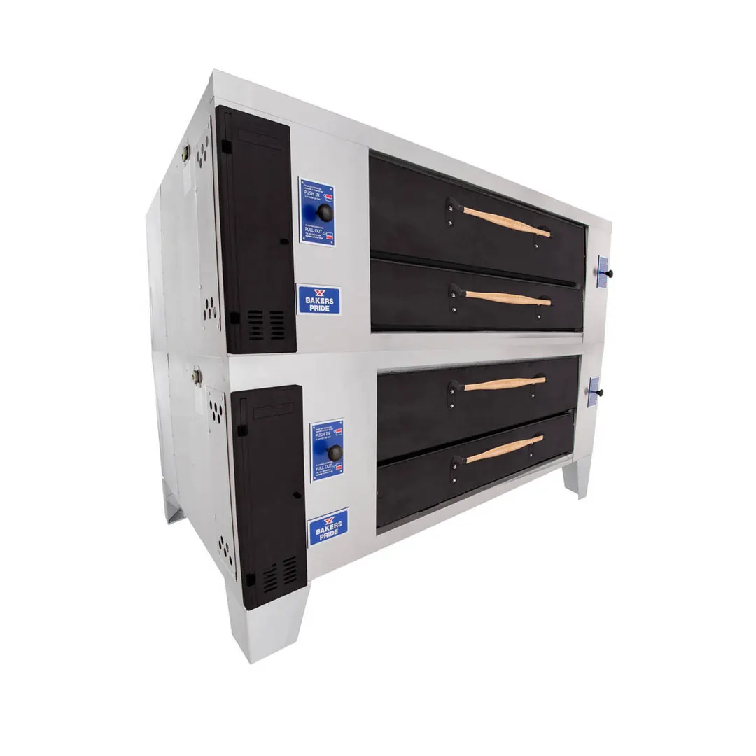 Bakers Pride Y-802-DSP 84" Gas Double Deck Pizza Oven