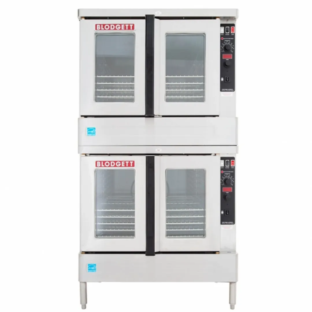 Blodgett ZEPH-100-G DBL Zephaire Double Deck Full Size Gas Convection Oven w/ Standard Depth, 100.000 BTU