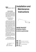 resources of Installation And Maintenance Instructions