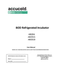 resources of BOD Refrigerated Incubator User Manual
