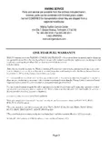 resources of Warranty Sheet