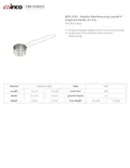 resources of Spec Sheet