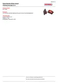 resources of Spec Sheet