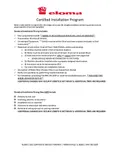 resources of Certified Installation Program