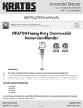 resources of Kratos Immersion Blender Manual