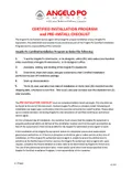 resources of Certified Installation Program