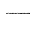 resources of Installation & Operation Manual