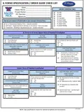 resources of Order Guide Checklist