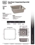 resources of Spec Sheet