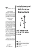 resources of Installation And Maintenance Instructions