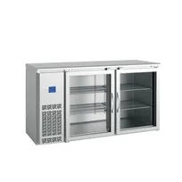 product of BK Resources SSBB-2G-61 61" Bar Cooler, 2-Glass Doors, R290 Refrigerant, 4 Shelves, 33-41°F