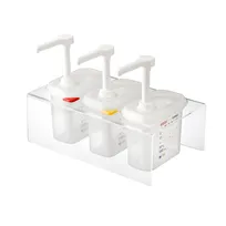 product of Carlisle 01363 Araven Sauce Dispenser Set, 3 x 1/9 GN 1.5 qt PP, 15" x 8-7/8" x 7-5/8" Pump - 3/Set