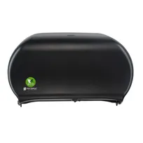 product of Carlisle R4000REBK San Jamar Twin 9" Bath Tissue Dispenser, Black Plastic, 19" x 5" x 12", 2-Roll