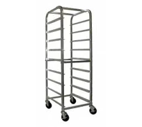 product of GSW USA AAR-9GW Glass Rack Cart, 9-Rack 20x20 Capacity, 67-72 Height, Welded Aluminum