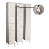 product of GSW USA EL-5DR Grid Vented 5-Tier Employee Locker w/ Door Pulls - 12"W X 20"D X 77"H