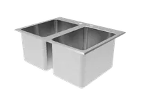 product of GSW USA SH10142DDI Drop-In Sink with No Deck, Two Compartment
