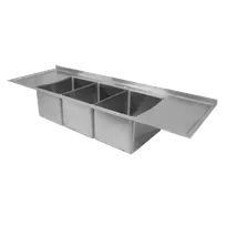 product of GSW USA SH12123DDN Sink, Three Compartment, Drop-In, 60"W X 18"D X 14"H