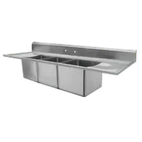 product of GSW USA SH12123DWN Sink, Three Compartment, Drop-In, 60"W X 18"D X 20"H