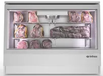 product of Infrico USA IDC-VC1400MDA 17 cu. ft. Meat Dry Aging Display Case, 304SS, Tilt-Forward Glass, LED, R290, 115V