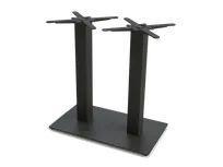 product of JustChair TBFLAT-RECT 16x28 Rectangular Steel Table Base, Black Powder Coat, Dining Height