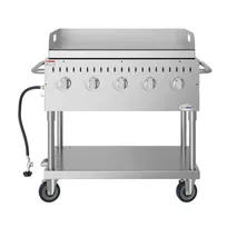 product of Koolmore CGKIT3-36G Commercial LP Gas Outdoor Grill w/ 5 Burners, Griddle, 80.000 BTU