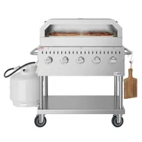 product of Koolmore CGKIT3-36P Commercial LP Gas Outdoor Grill w/ 5 Burners, Pizza Oven, 80.000 BTU