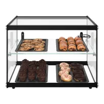 product of Koolmore KM-DC-2CSBK 22" Tiered Pastry Display Case with Shelf and Sliding Door, 2.2 cu. ft. Capacity