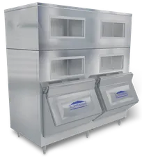 product of Kloppenberg 3147-SBB 78" Upright Ice Bin, 3300 lb Capacity, Steel Exterior, Plastic Interior