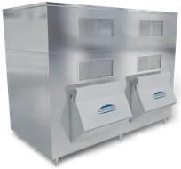 product of Kloppenberg 4345-SBB Ice Storage Bin, Double-Door 96" Wide, 5039 lb Steel, NSF, Made In USA