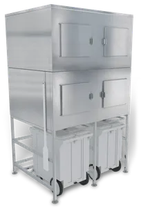 product of Kloppenberg SPS-2-SL Shuttle Plus Ice Bin 2500 Lb 40-49" Width 36" Door Stainless NSF Made In USA