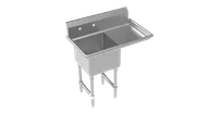 product of Krowne CS-1818-R-LF One Compartment Sink, 39"W X 24"D X 43"H