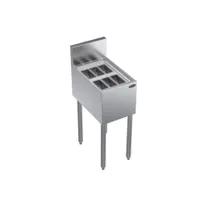 product of Krowne KR19-MG12 Garnish Station, 12" W x 18-1/2" D, 6 Cups, Pint Containers, Ice Bin, 1" Drain, NSF