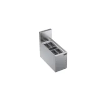 product of Krowne KR19-MG8 Garnish Bar, 8" x 18-1/2", 5 Cups + Pint, Ice Bin, 1" Drain, Stainless Steel, NSF